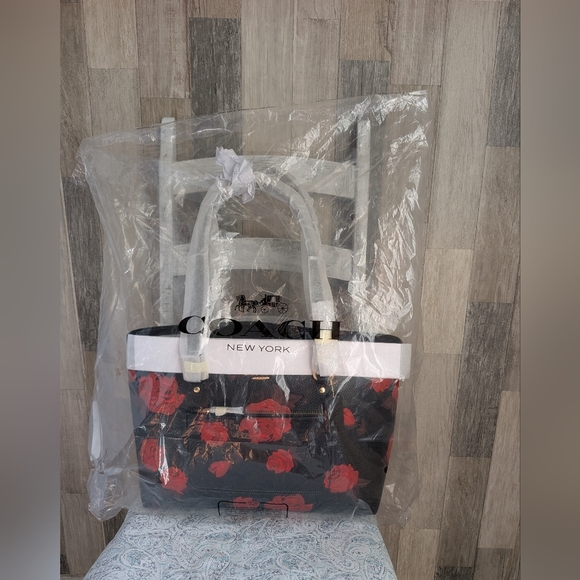 Coach Station Tote And Wallet Set NWT Rose Camo - Picture 5 of 16